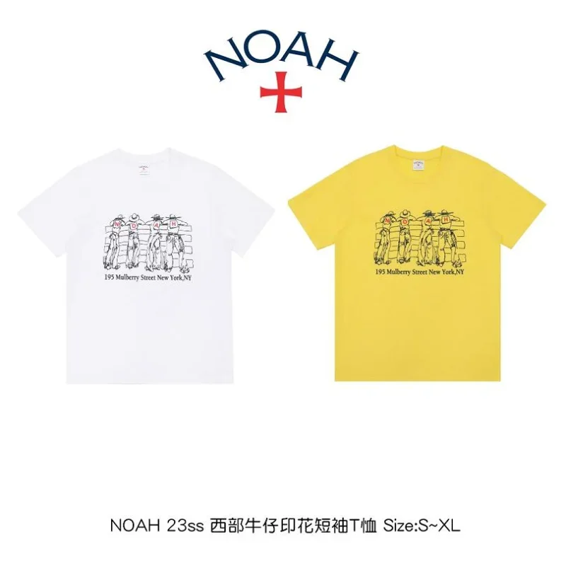 

23SS Slogan Printing NOAH T Shirt Men Women EU Size 100% Cotton NOAH Top Tees High Street Summer Techwear