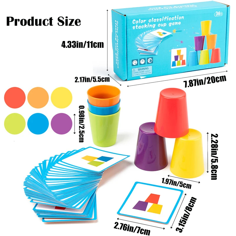 การจัดหมวดหมู่สีและเกมถ้วยซ้อนกันของเล่นโยนเหรียญไม้ของเล่นเพื่อการเรียนรู้สีการประสานงานระหว่างมือและดวงตาการออกกำลังกาย