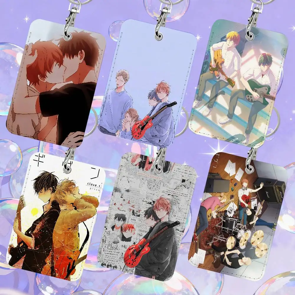 

Держатель для карт из японского аниме Given 1, кожаный ящик для хранения карт, брелок для ключей, держатель для бирки доступа, держатель для удостоверения личности, брелок для ключей