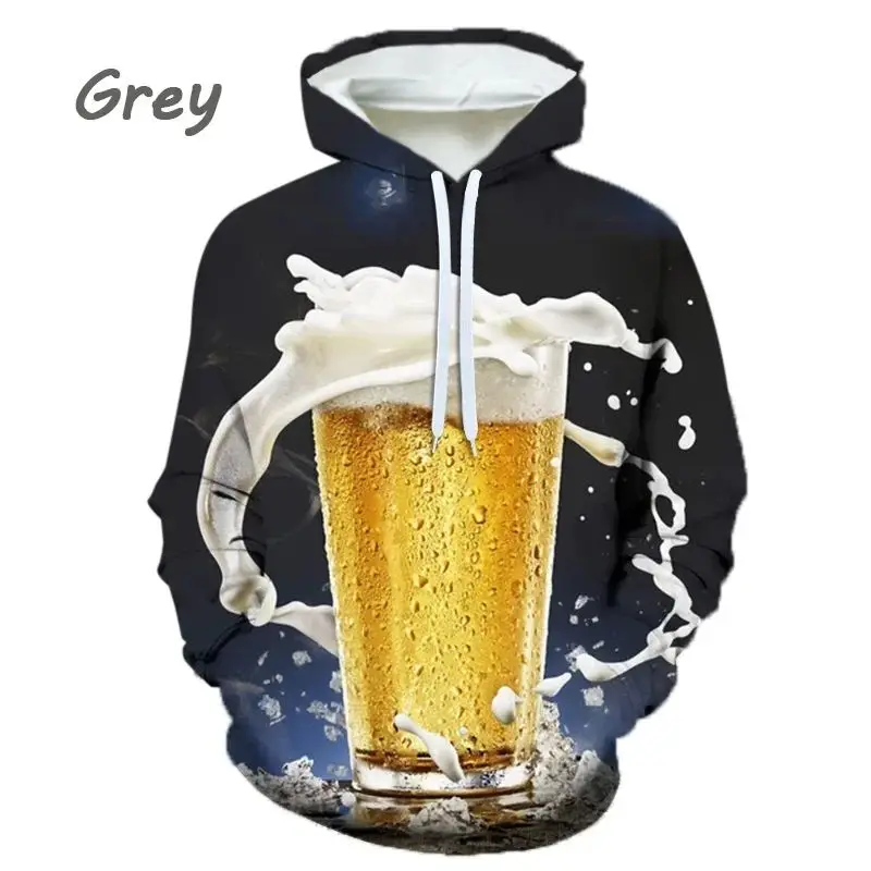 

Fashion Men's Cool Hood Sweatshirt Celebrating Beer Festival 3D Printing Hoodie Creative Casual Street Sweater Clothing Tops