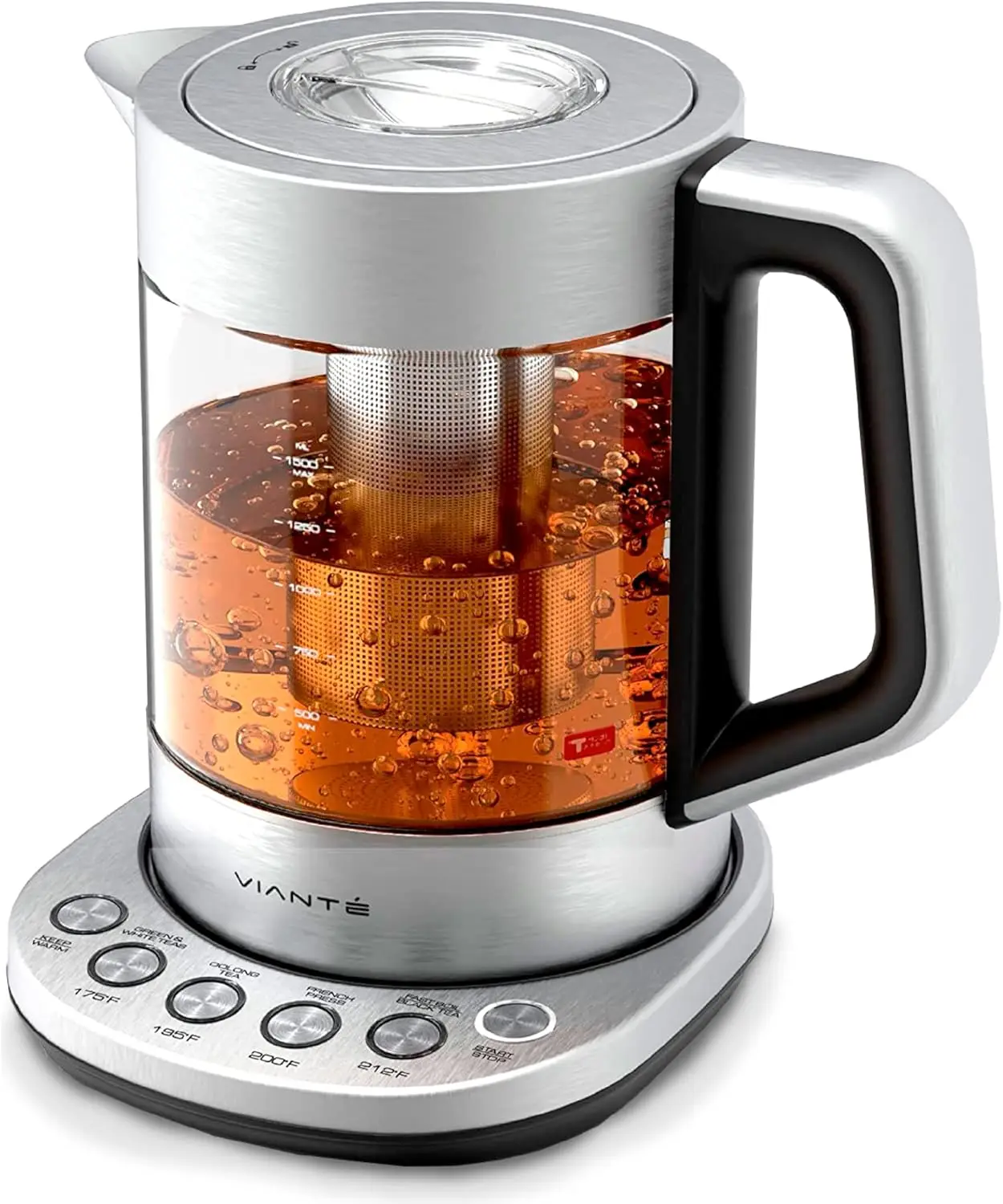 

Electric Kettle with Infuser, Temperature Control, Auto Shut-Off, and 1.5L Capacity for Tea and Coffee Brewing