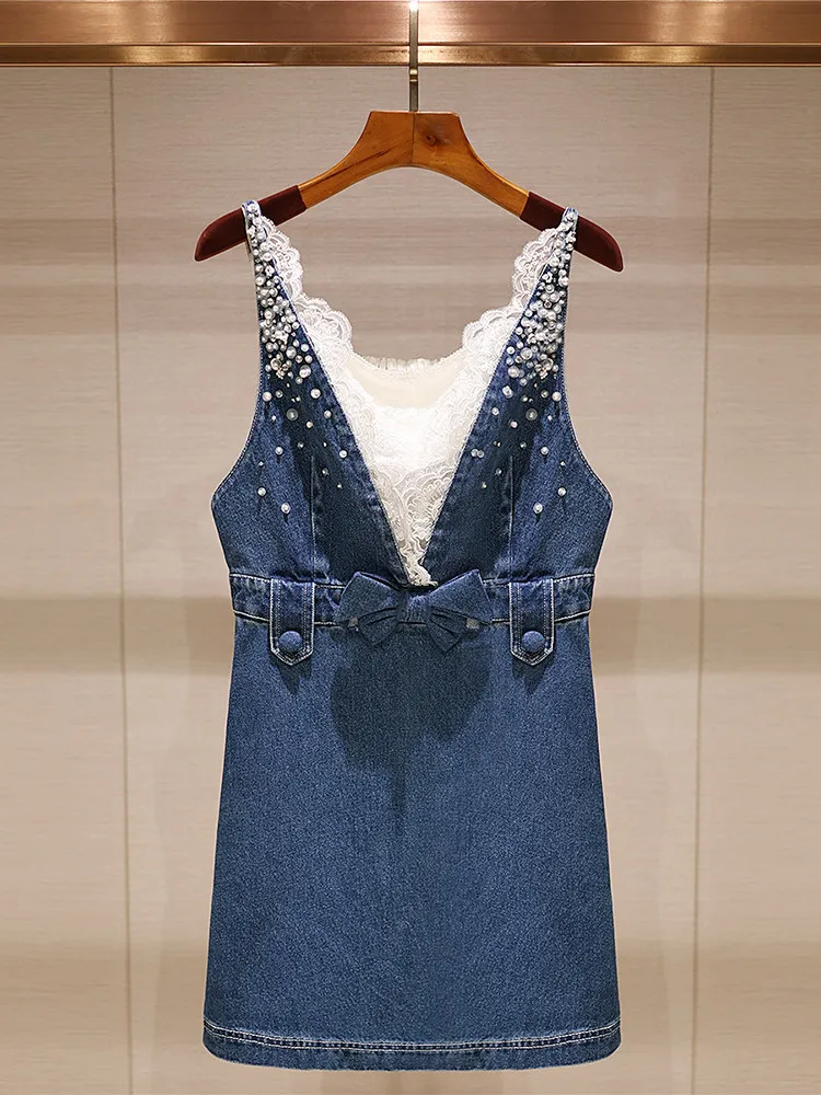 

Комплект из двух предметов Ele Knot Slim Fit Denim ter Dr Ladylike Commute Sle с высокой талией, приятный для кожи, дышащий