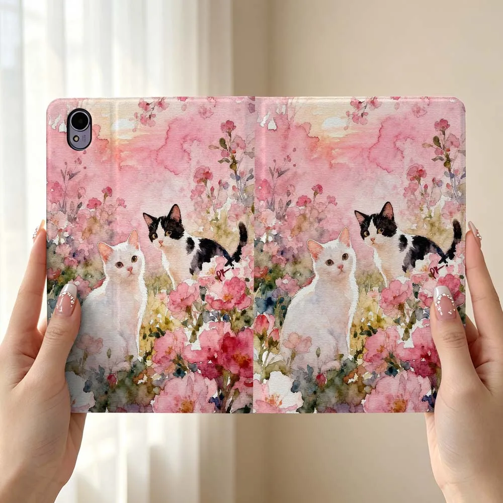 Painting Cat Art For Huawei MediaPad MatePad Honor Pro V6 9 V8 X9 12 X 13.3 SE 11 11.5 Inch Tablet Case Popular