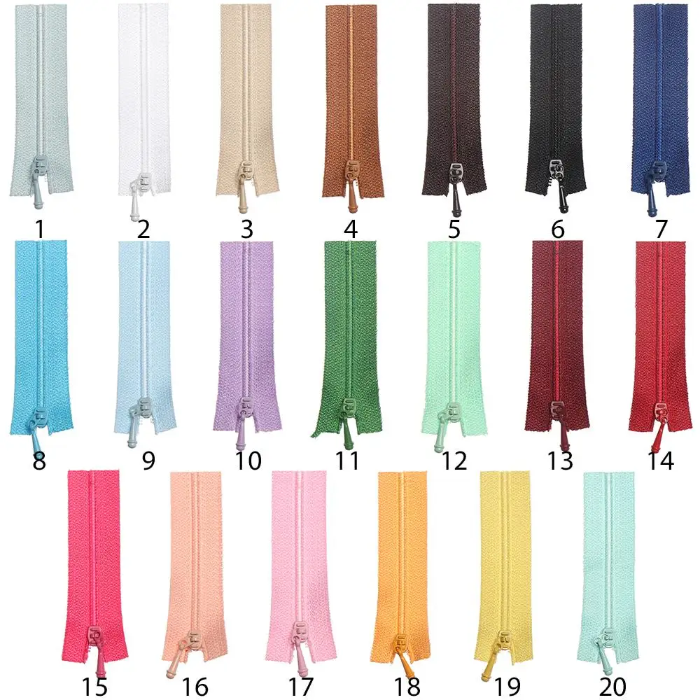 20 Colors Doll Clothing Zippers Garment Applique DIY Clothes Accessory Handmade Sewing Scrapbooking Mini Zipper High Quality