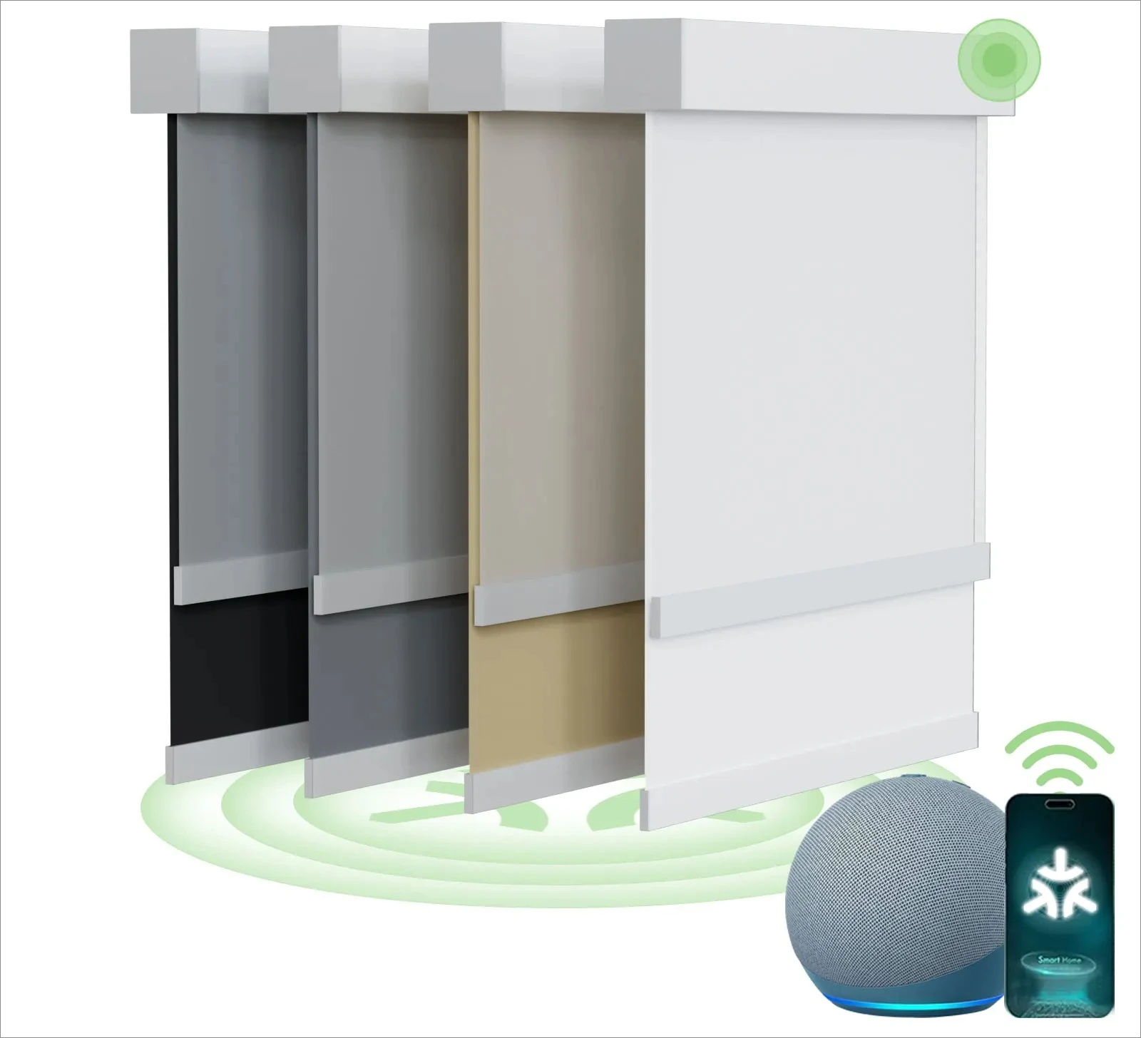 Cover Box Automatic Blinds for Windows Compatible with Alexa, Google Home, Homekit Motorized Matter Roller Shade with
