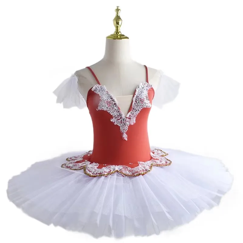 ballet-tutu-skirt-ballet-for-children's-swan-lake-costume-red-ballet-outfit-for-girls-ballet-dress-dance-clothes-for-girls