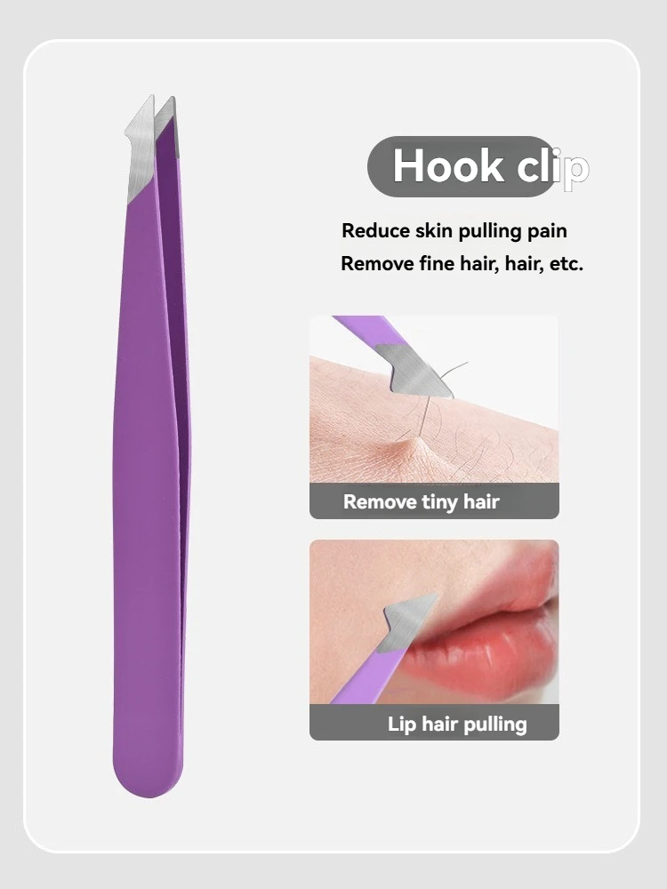 Zestaw precyzyjnych pęset ze stali nierdzewnej do użytku domowego z torbą do przechowywania do przedłużania rzęs, modelowania brwi i leczenia wyprysków na twarzy.