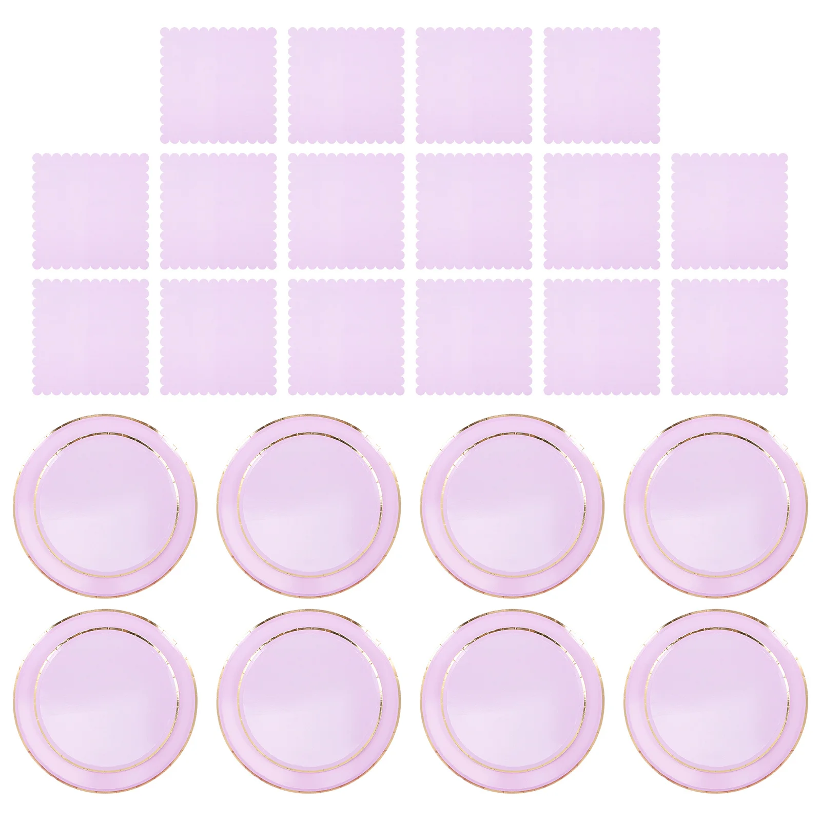 

32Pcs Purple Party Supplies Dinnerware Disposable Plates Napkins Birthday Shower Decorations Purple Birthday Decorations