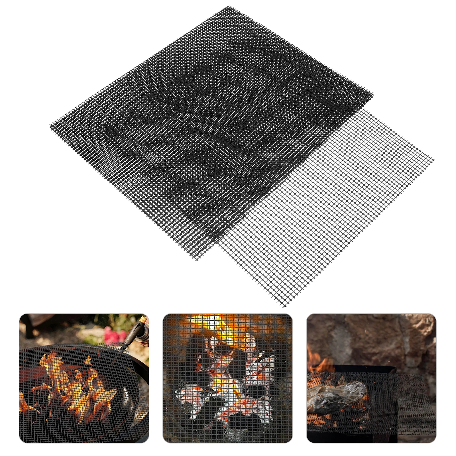 

5 Pcs BBQ Grid Mat Barbecue Grill Accessories Mats Barbeque Grease Mesh Baking Rack