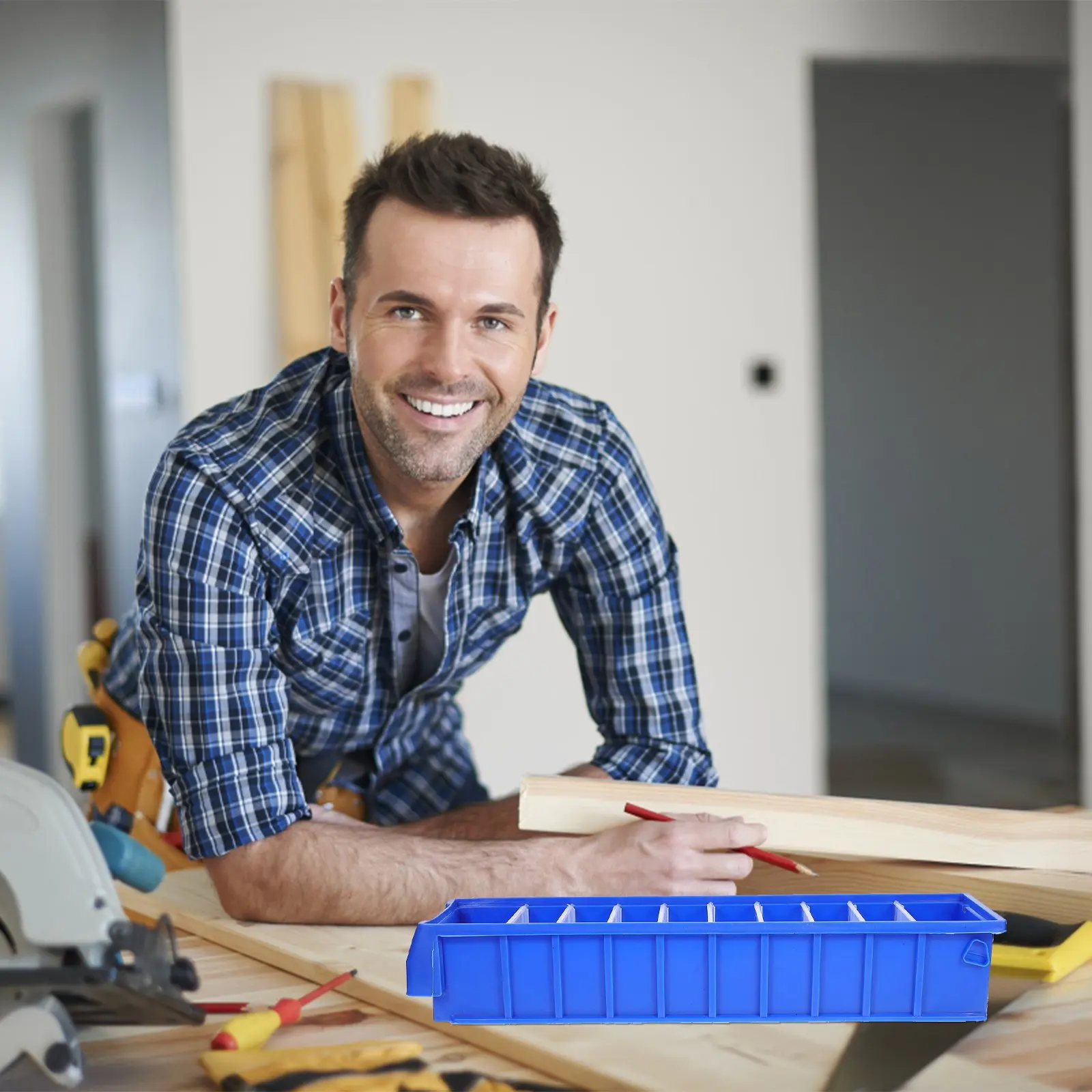 

Premium Screw Storage Box Heavy Duty Partitioned Tool Organizer for Workshop Garage Office Kitchen Indoor Outdoor Use Screw Tool