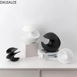 DXUIALOI Nordic Simple Black and White Irregular Ornaments Housewarming Gift Office Home Entrance Living Room Desktop Decoration