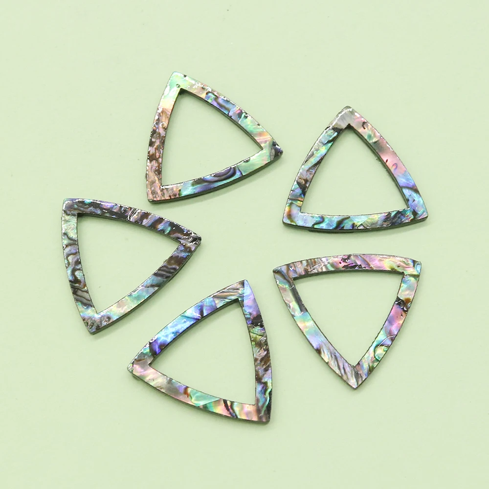 Natural Abalone Shell Cabochon Irregular Openwork Triangle Geometric Cabochon Beads for Jewelry Making DIY Necklace Earring Ring