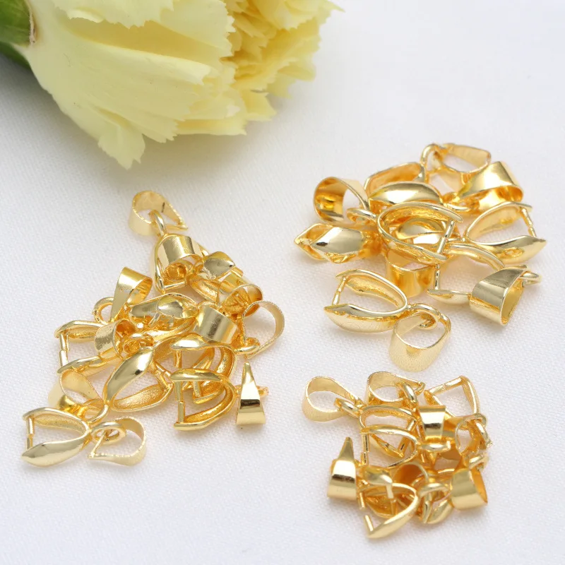 10 قطعة قلادة ربط مشبك مواد صنع المجوهرات اكسسوارات Charms بها بنفسك أساور القلائد 14K لوازم مطلية بالذهب #4