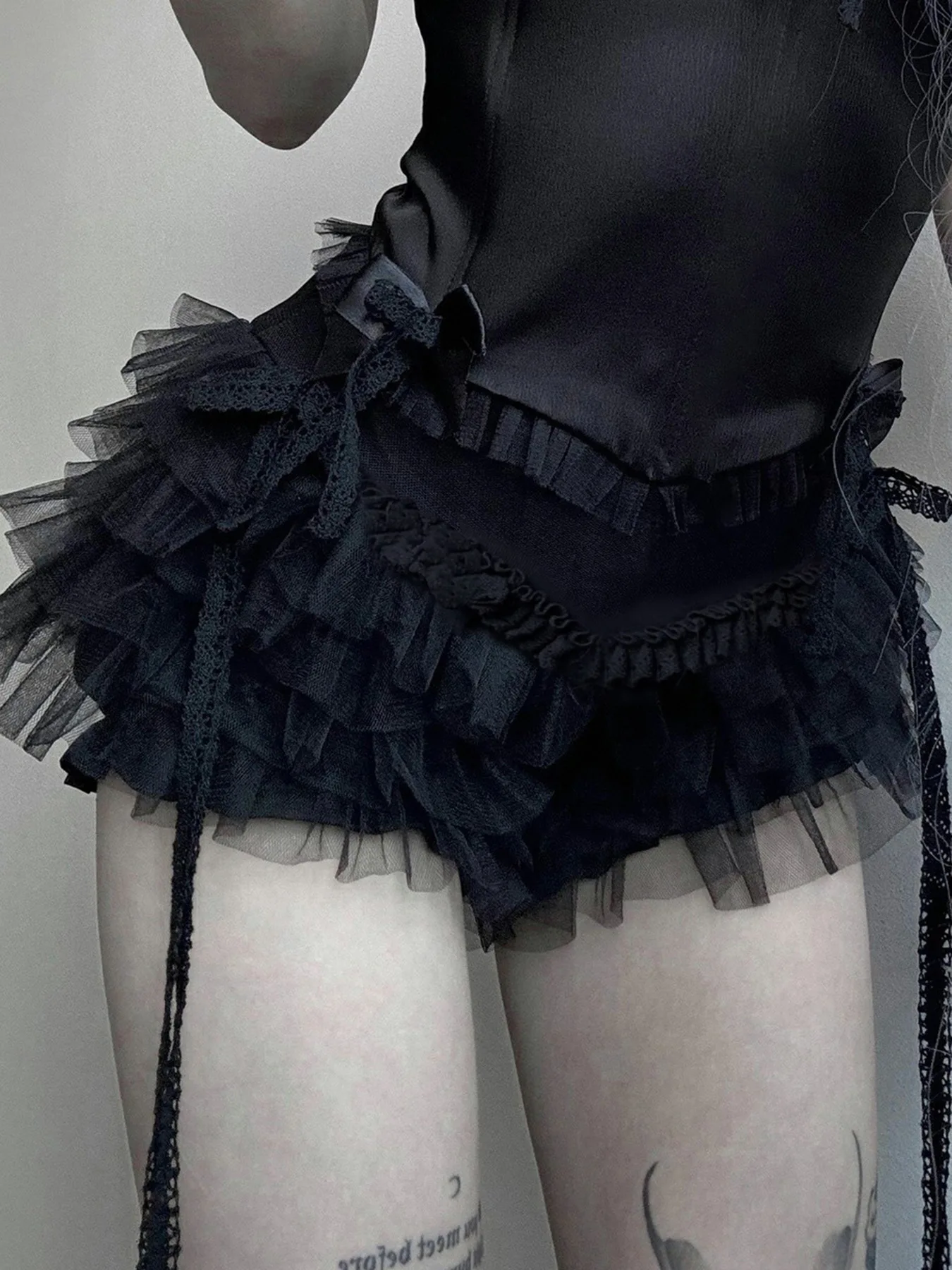 GG Gothic Style Lace Ruffles Cute Shorts Aesthetic Chic Lolita Girls Low Waisted Minishorts Gyaru Streetwear Outfits