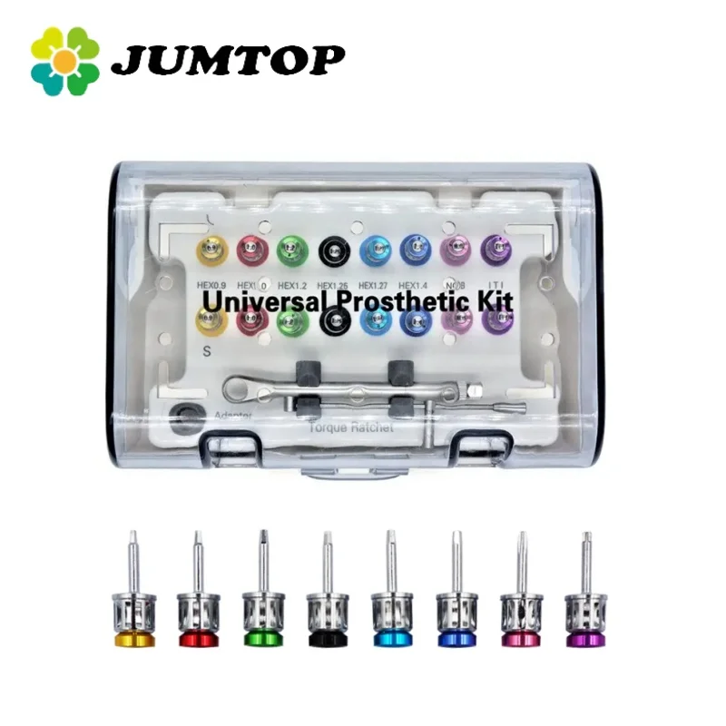 

JUMTOP Dental Implant Torque Wrench 15-70NCM Ratchet Screwdrivers Universal Repair Tools Kit Dentistry Instrument