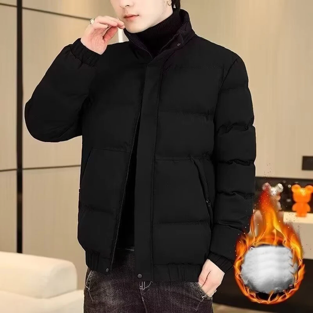 سترة رجالية كاجوال مع دافئة سميكة وقماش قطني مثالية للارتداء في الهواء الطلق والطقس البارد اليومي #3