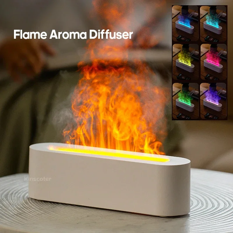 New desktop colorful simulated flame aromatherapy machine, home hotel usb air humidifier aromatherapy machine cross-border