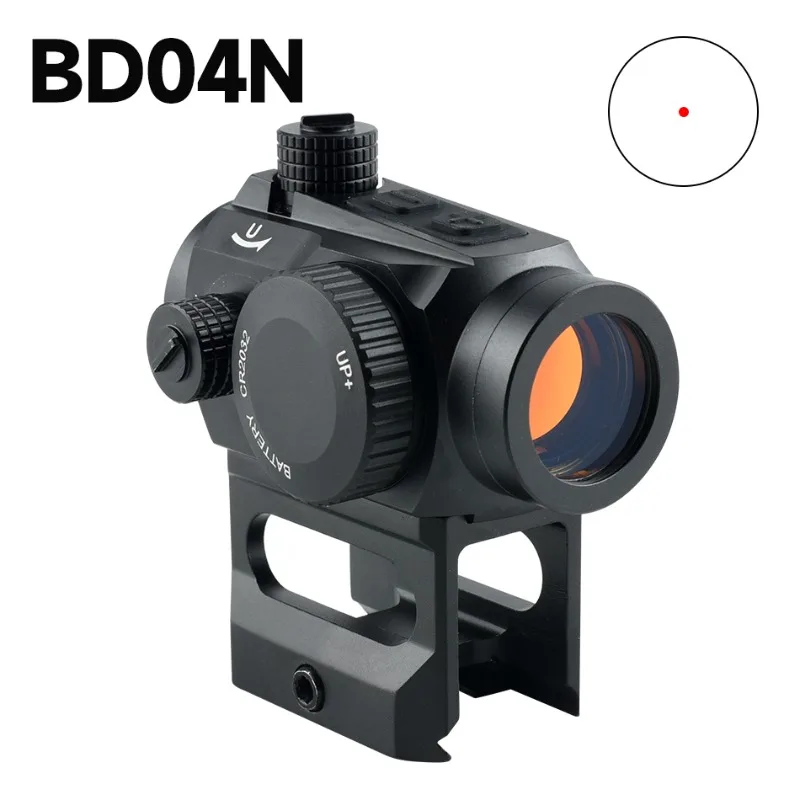 

BD04N Hunting Outdoors Red Dot Sights Tactical Compact Rifle Scope Adjustable Brightness Reflex Light 20-22mm Rail Mount