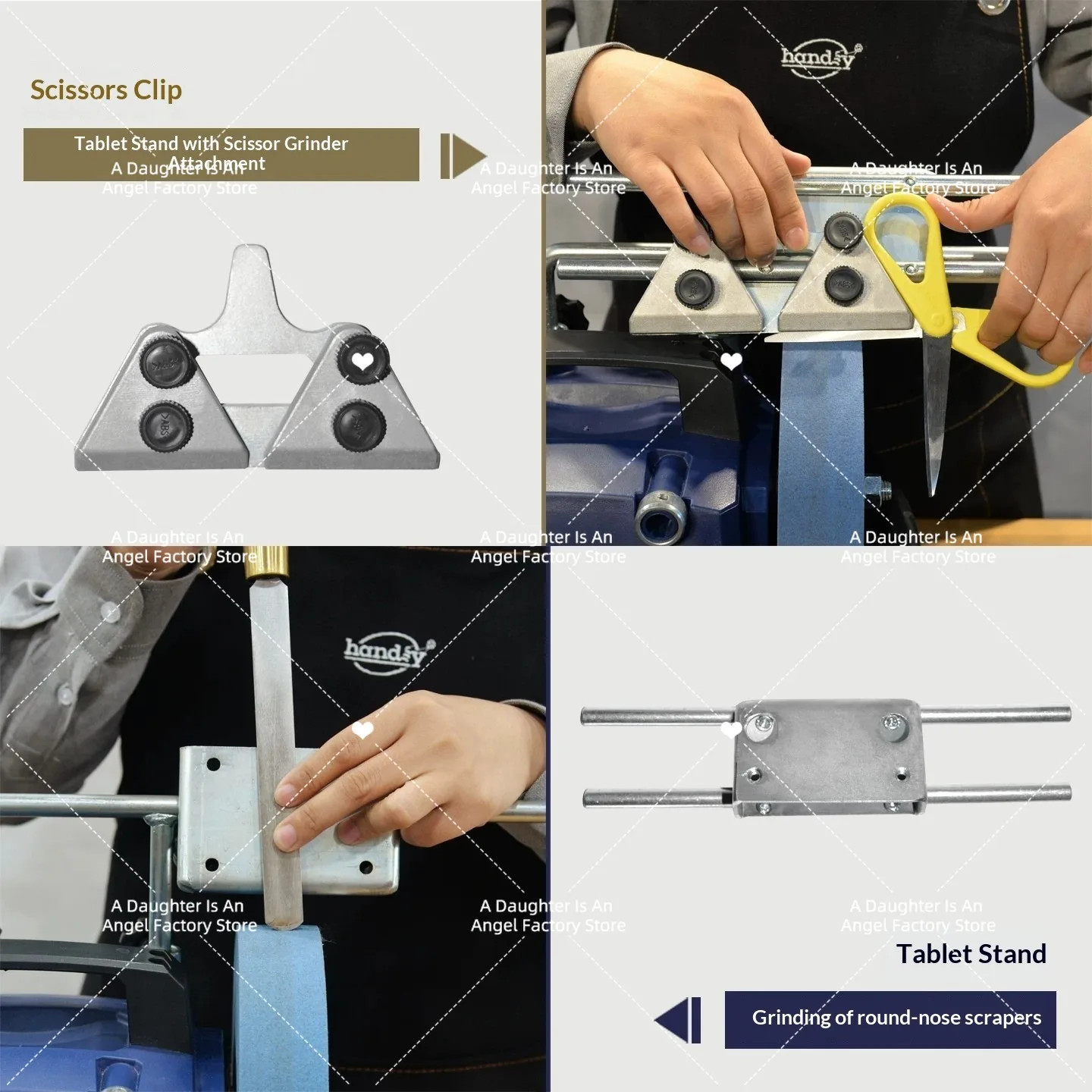 Sharpening fixtures and accessories for water-cooled grinding machines, woodworking turning knives, scissors, fixtures, wheel d - view 3
