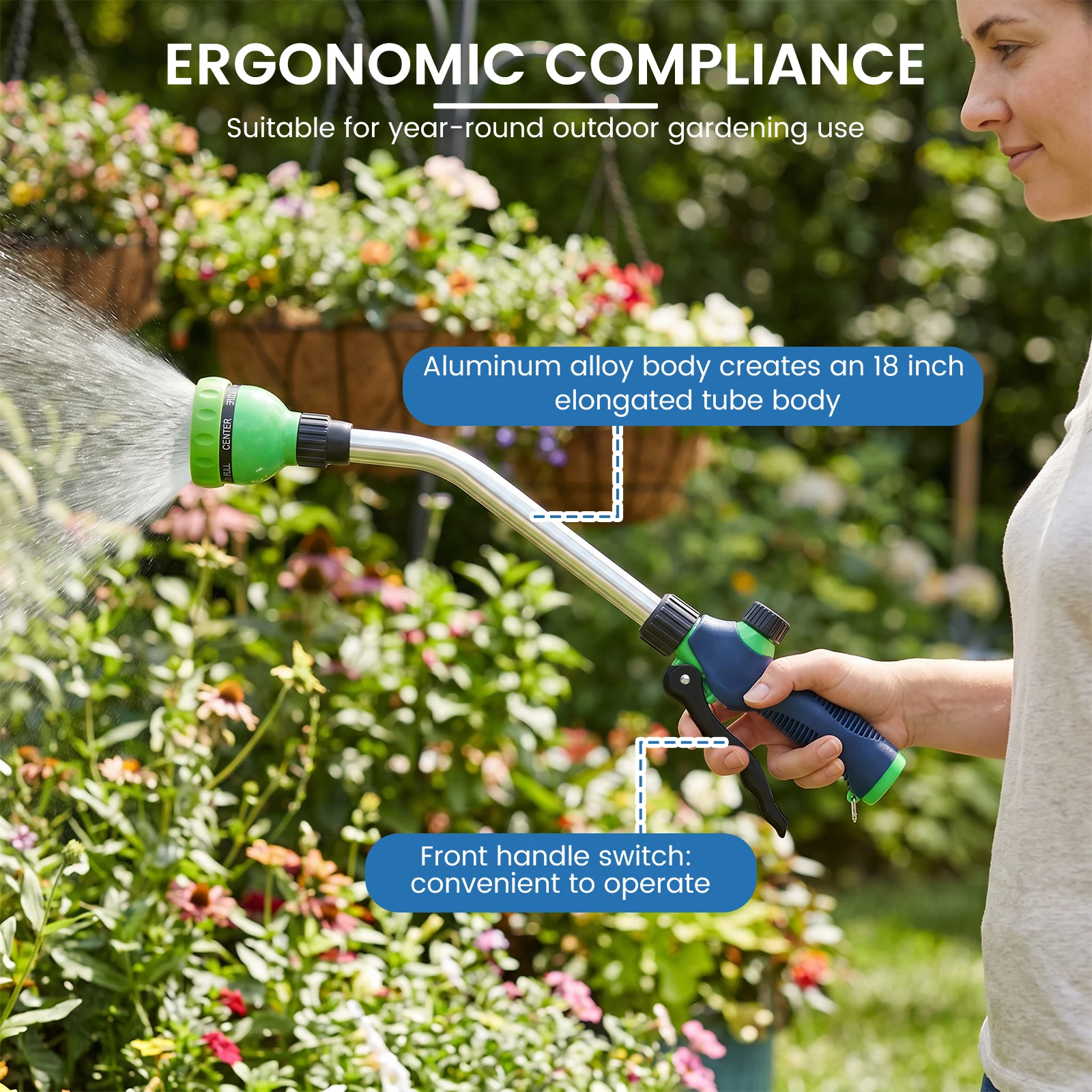 18 Inch Garden Watering Wand 8 - Garden Watering Wand Aluminum Spray recension och pris