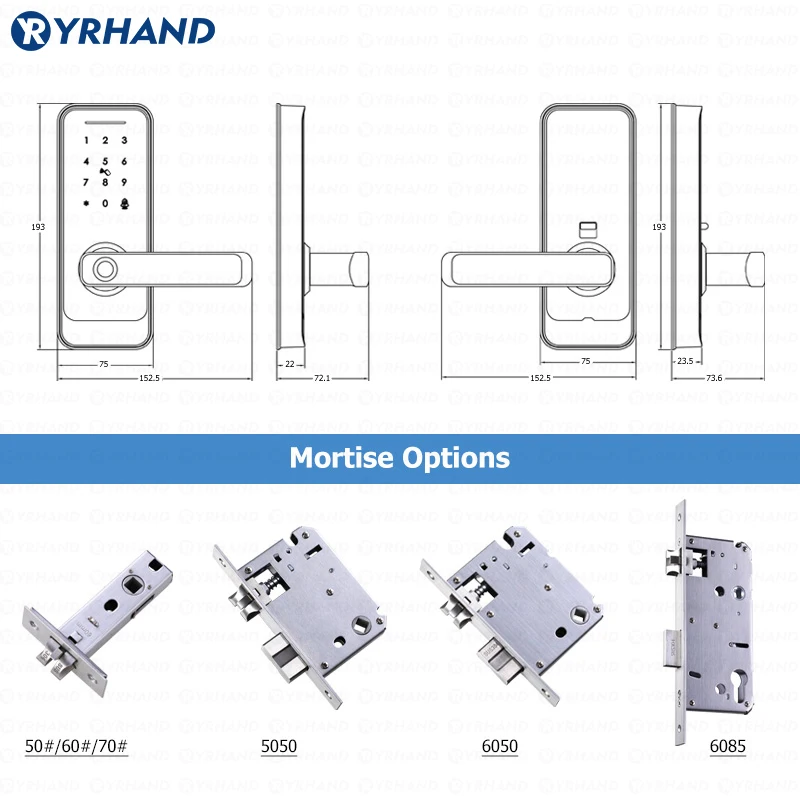 Security protection Ttlock Remote Control Keyless Electronic Waterproof Door Lock Fingerprint  Smart Door Lock