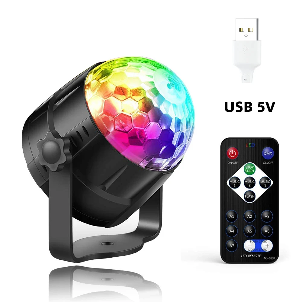 Lampe de Scène, 6 Couleur Lumière Fête 6W Ampoules LED RGBWPB à Commande Sonore Lampe de Scène, 6 Couleur Lumière Fête 6W Ampoules LED RGBWPB à Commande Sonore