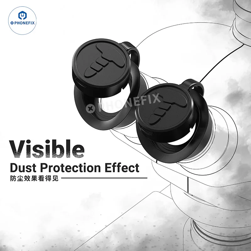 2UUL MS81 ScopeCap Dustproof Cap Soft Rubber Eyepiece Cover For Binocular Trinocular Stereo Microscope Eyepiece Lens