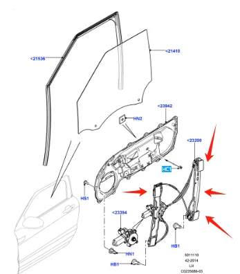 LR067995 LR026710 LR046659 FRONT LEFT DOOR GLASS WINDOW REGULATOR MOTOR For Land Rover RANGE ROVER EVOQUE 2013-2018