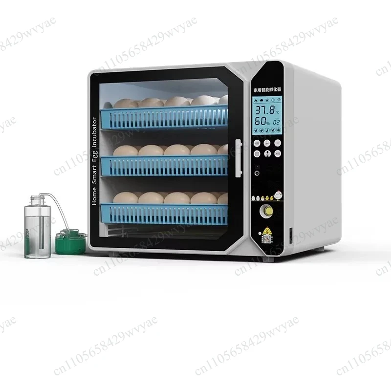 Fully Automatic Egg Incubator 105 Eggs Capacity, AC220V DC12V Dual Power for Poultry