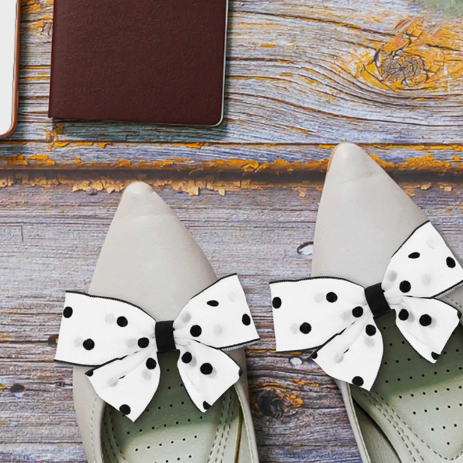 

2 шт. Зажимы для обуви с бантом, классический узор, прочный цинковый сплав, украшение для свадебной обуви, легко использовать, банты на прищепках