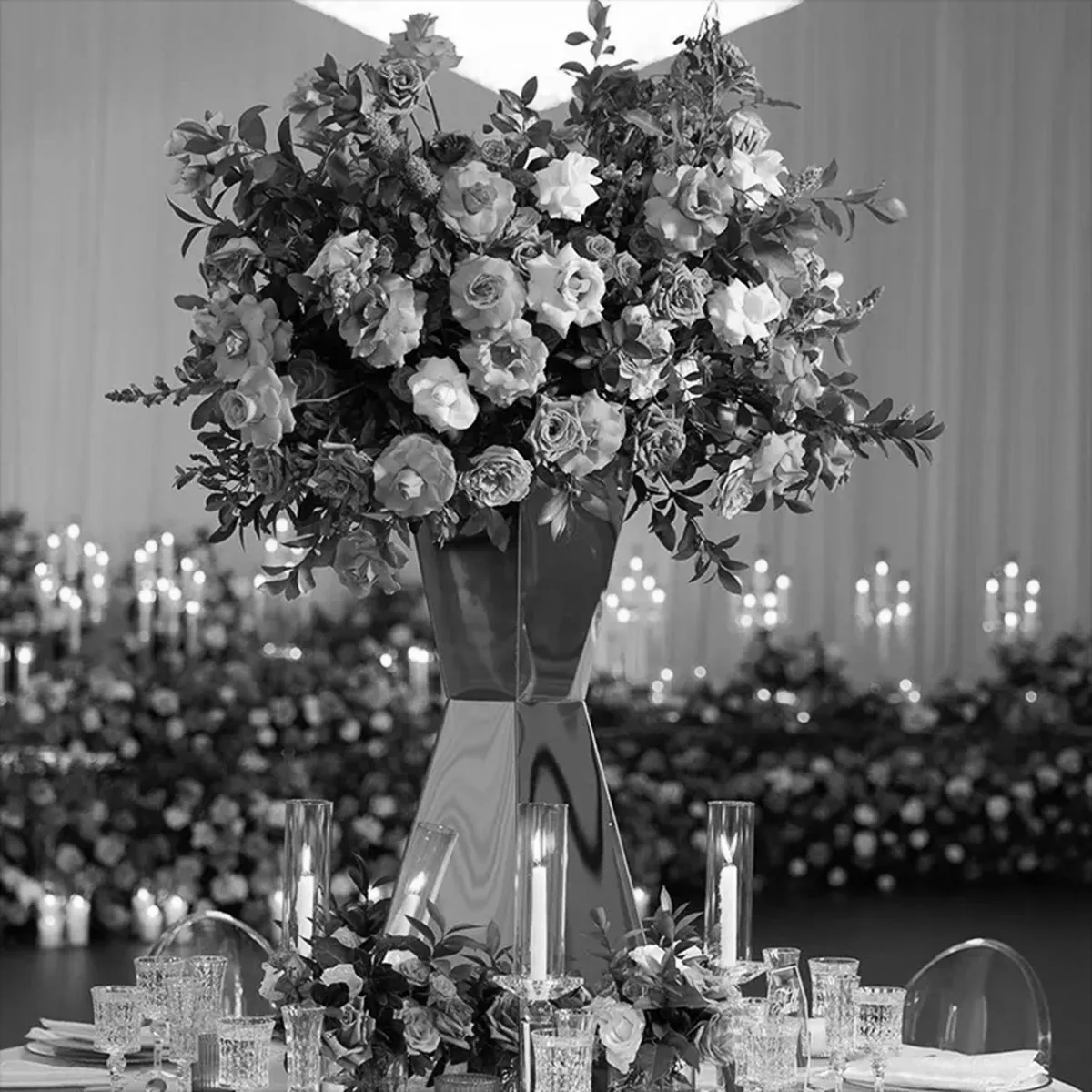 

60-100cm)41 Wedding Chandelier flower stand Stand not Crystal Chandelier pedestal stand forWedding Decoration