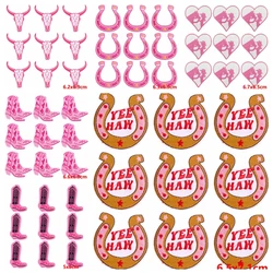 10Pcs/Lot Horseshoe Cowboy Boot Embroidered Patches On Clothes Westcowboy Patch Iron On Patches For Clothing Stickers Badges