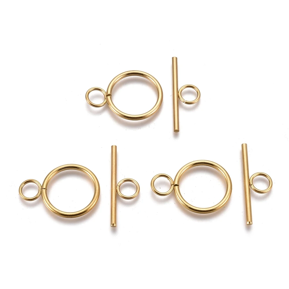 

5Set 304 Stainless Steel Toggle Clasps OT Bar Rings Clasps Connectors for Bracelet Necklace Jewelry Components Making Accessorie