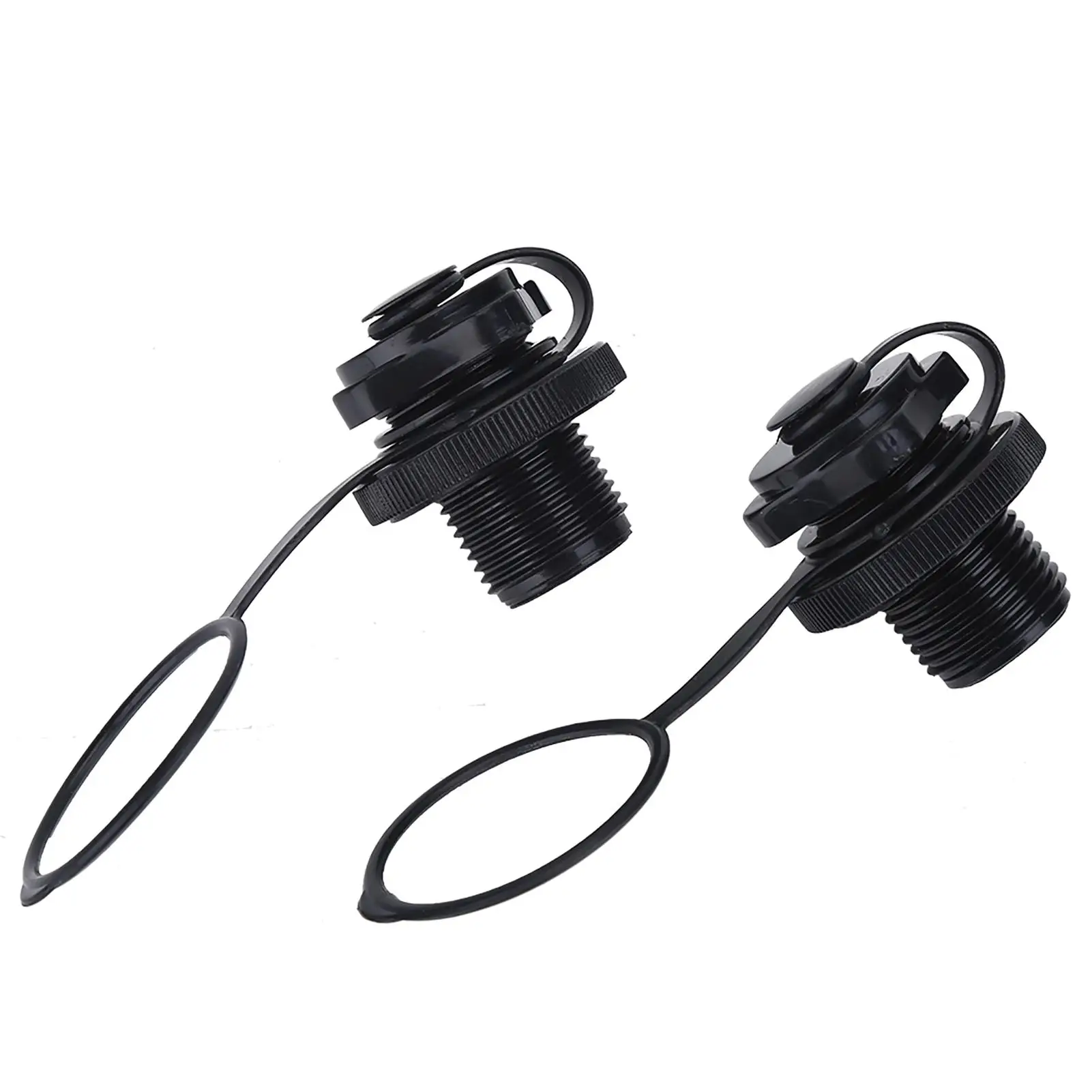 

2pcs Black Drain Valve Cap Boat Accessories for kayak Inflatable Dinghy Speedboats