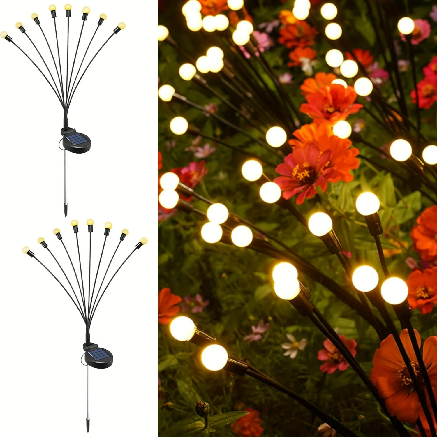 

8 Bright LED Solar Garden Lights - Durable Waterproof Outdoor Solar Lights for Yard, Pathway, Patio, Landscape - Sets of 2, 4, o