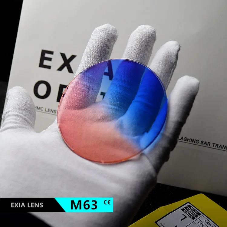 

EXIA Lens M63 Sunglasses Lens Double Colors Blue Gradient Champagne Curve 3 UV400 SHMC