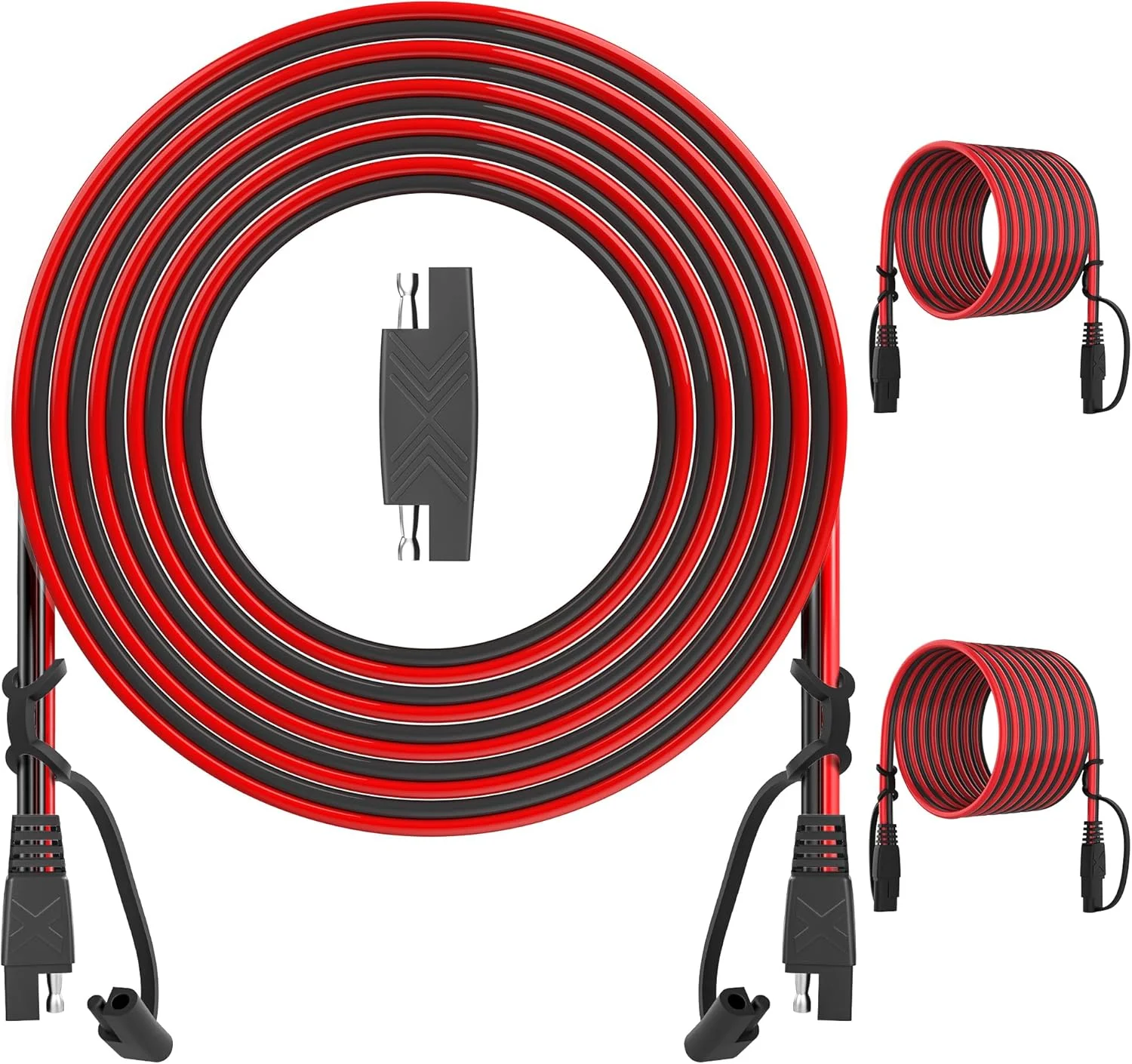25フィート-sae-sae-延長ケーブル-クイックディスコネクトコネクタ-16awg、自動車用、ソーラーパネル延長ケーブルプラグ-2個パック