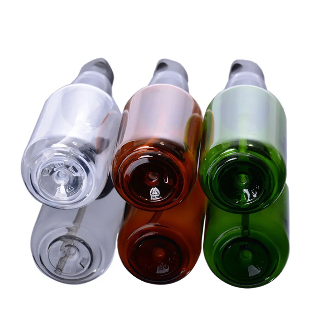 3Pcs 50Ml Essence Lotion Bottles Plastic Travel Containers with Duckbill Spout for Essential Oils Cosmetics Liquid Packaging Set