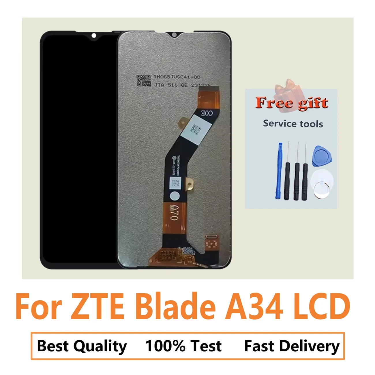 Mobile Phone LCD Screen For ZTE Blade A34 DIsplay Touch Screen Digitizer Panel Assembly Replacement Repair Parts