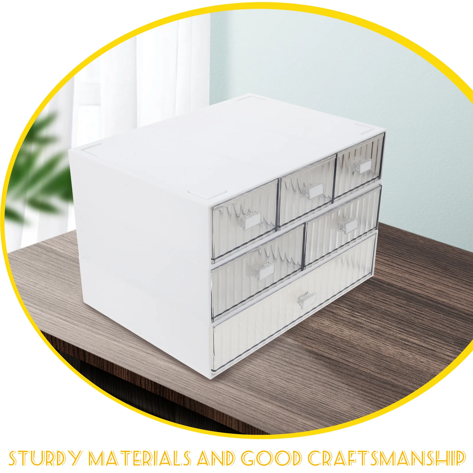 

1 set 1 Set Desktop Storage Box Stackable Drawers Organizer For Makeup Brushes Cotton Swabs Lipsticks Skincare Products