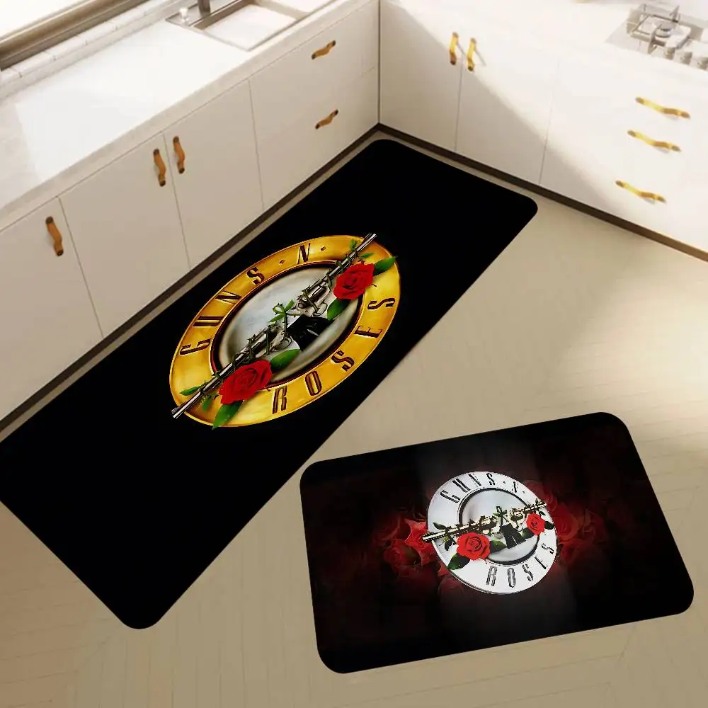 G-Guns-S N Roses Room Mats Cheaper Anti-slip Modern Living Room Balcony Printed Welcome Rug
