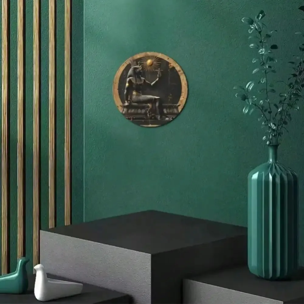 فن جدار معدني من الفرعون المصري - منحوتة بسيطة لديكور باب المكتب والمنزل