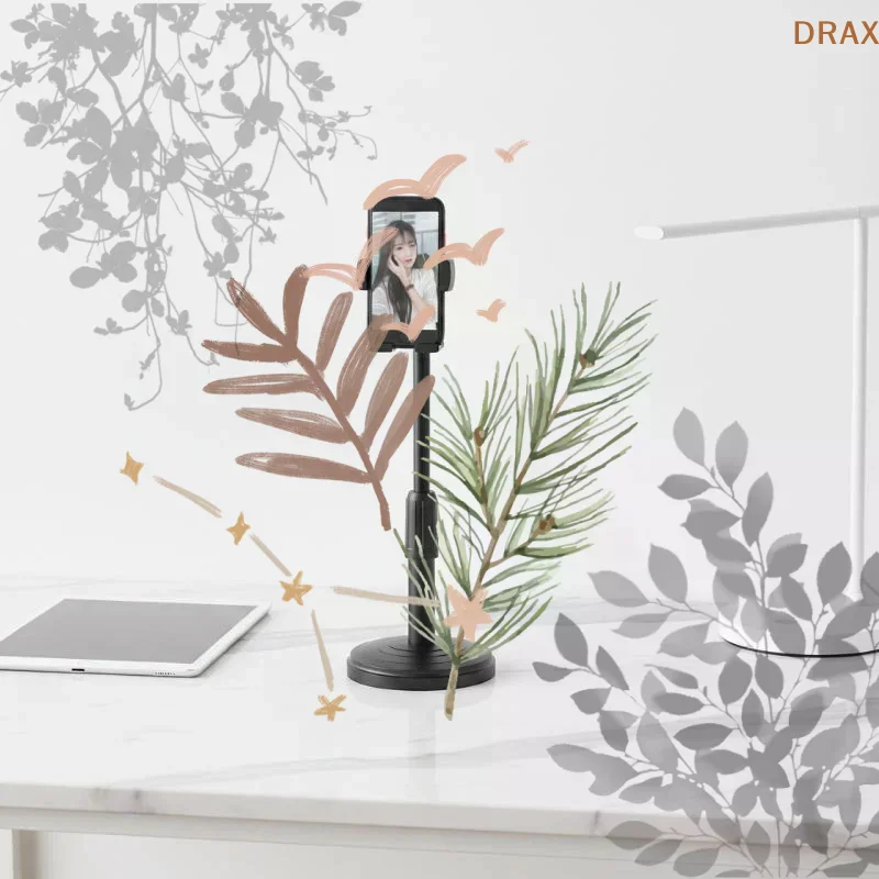 Adjustable Desk Lazy Phone Holder Tablet Live Broadcast Bracket: Rotatable Extension Multi-Phone Support