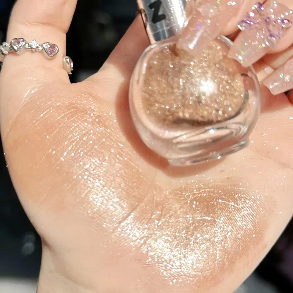 Highlight Puder Spray Hochglanz Glitter Puder Spray Schimmer funkeln Puder Make-up für Gesicht Körper Highlight Make-up k9q9