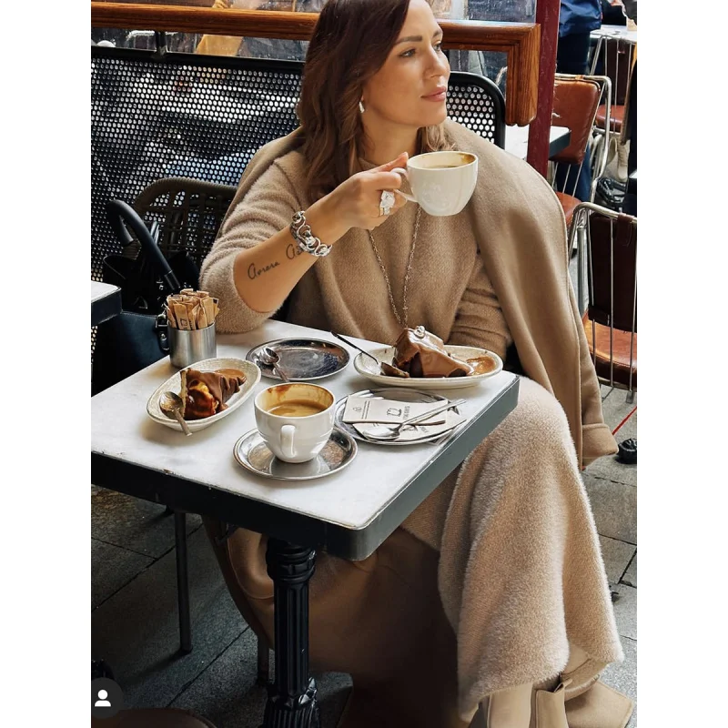 

2025Autumn and Winter Elegant Soft Thickened Round Neck Sweater+Two-piece Mermaid Dress Set，FemaleOLWind Top+Skirt Suit