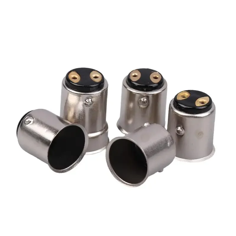 

10 шт. B15 латунный никелированный колпачок 1156 одноконтактный байонетный автоматический патрон для лампы BA15S BAY15D колпачок для автоматического держателя лампы