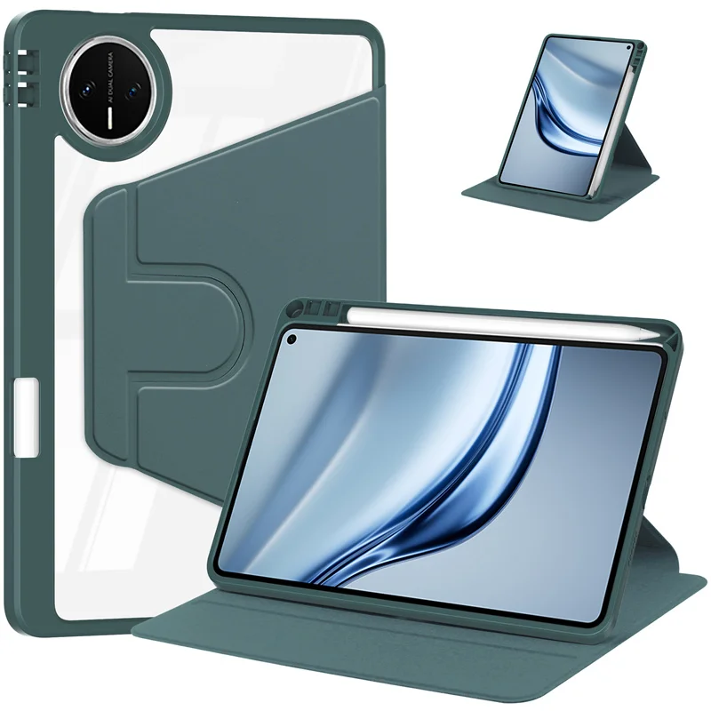 

Вращающийся на 360° чехол для Huawei MatePad Mini, 8,8 дюйма с держателем для карандашей, акриловая прозрачная задняя часть для Huawei MatePad Mini Tablet