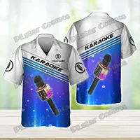 Karaoke Pattern Personalized Name 3D Printed Fashion Men's Hawaiian Shirt Summer Unisex Casual Beach Short sleeve Shirts CSH19