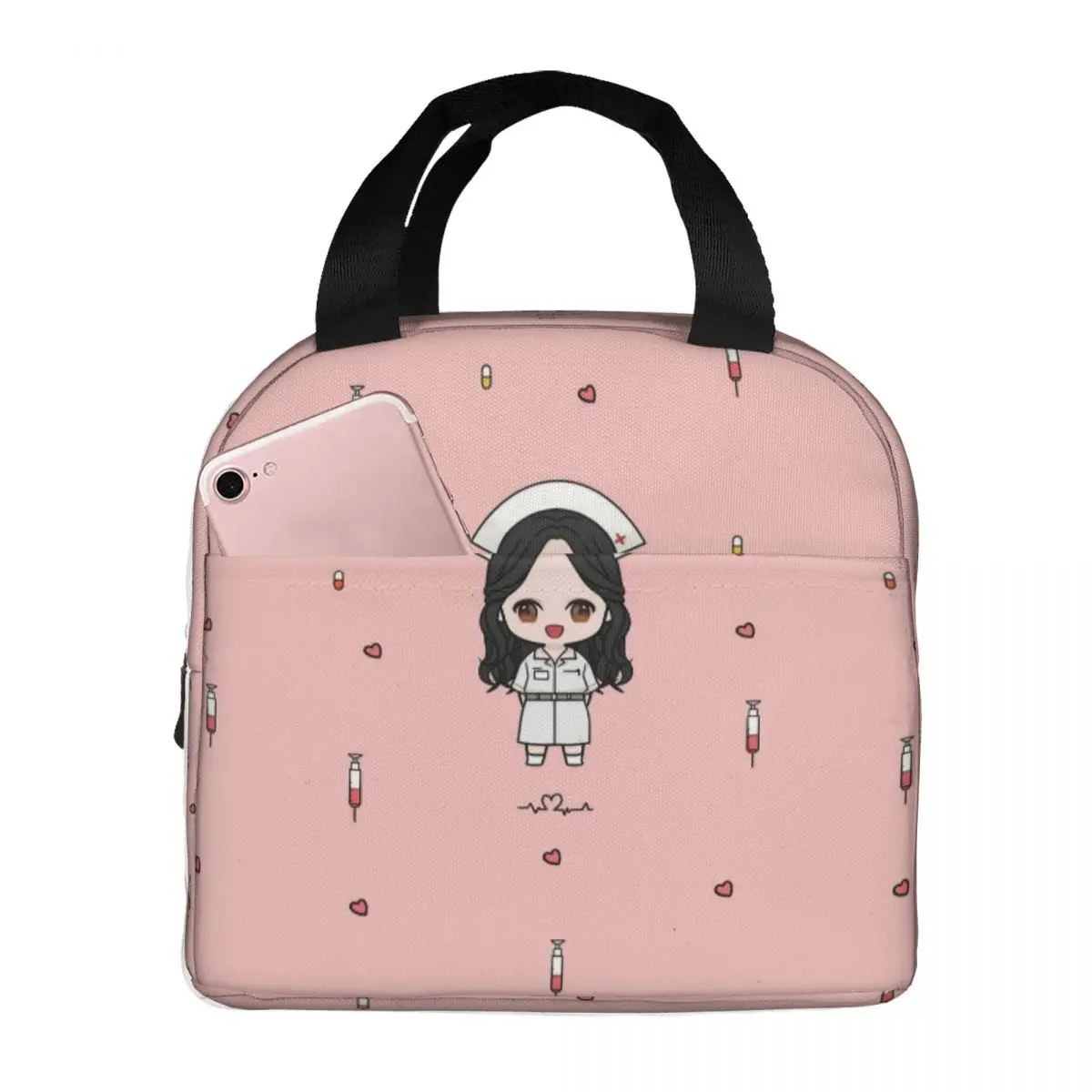 

Doctor Nurse Enfermera En Apuros Insulated Lunch Bag Cooler Bag Reusable Leakproof Lunch Box Tote Men Women Work Travel