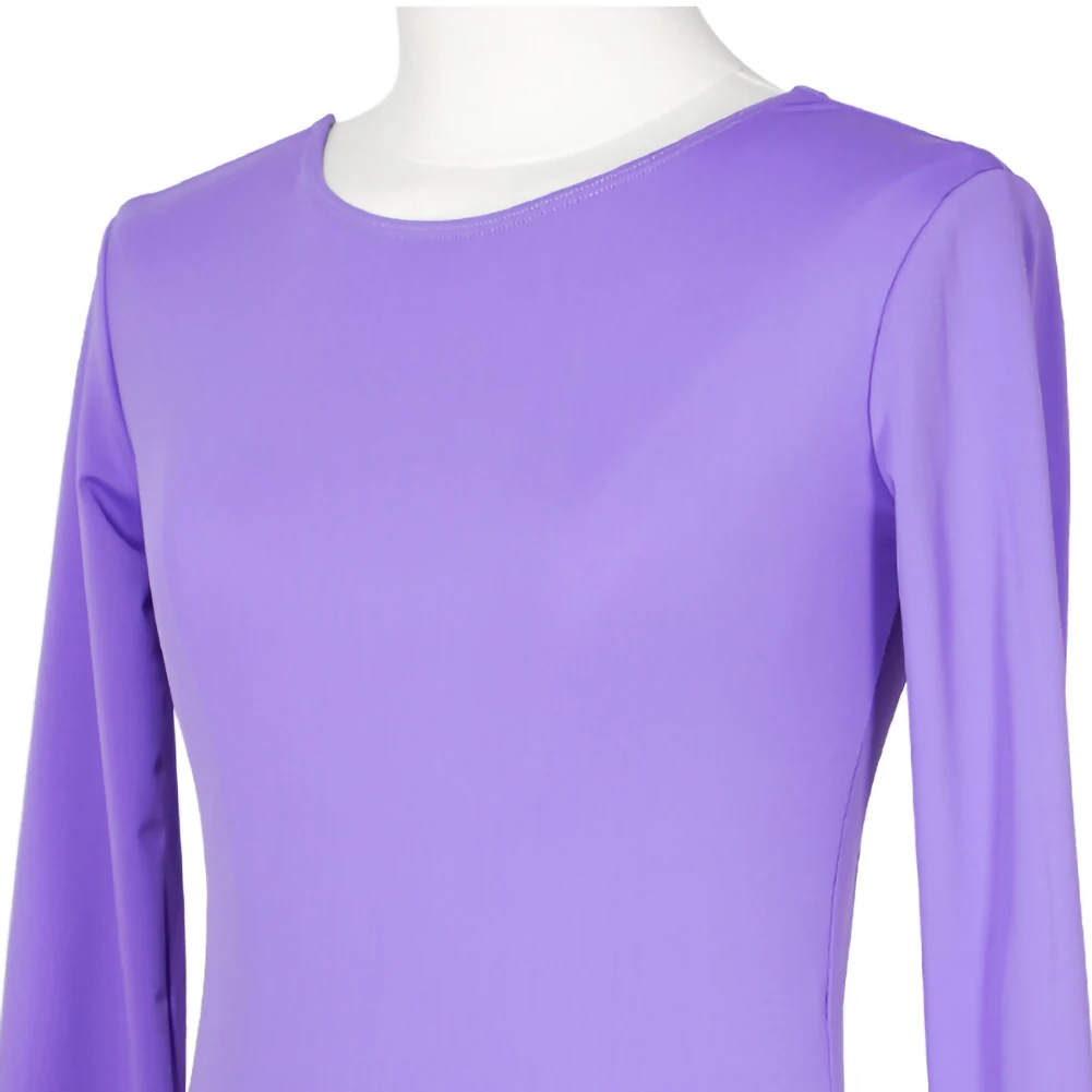 Latin Dance Top Wit Kinderen Lange Mouw Gele Jurk Zwart Violet Lichtblauw Meisjes Samba Patroon Schaatspak